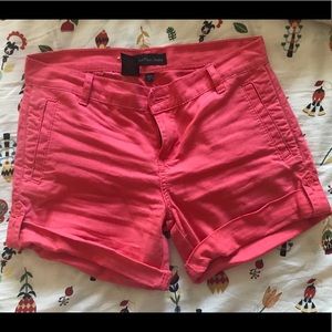 NWOT Salmon color linen shorts CK